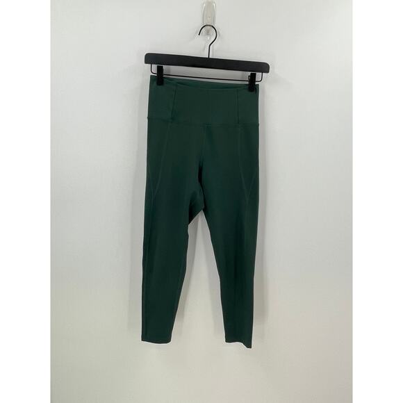 Girlfriend Collective Dark Green High Rise Leggings Size Small - Picture 1 of 8